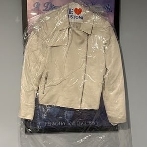 Ann Taylor Linen Moto Jacket Size 6